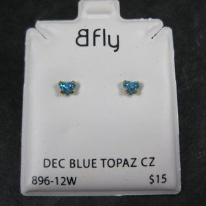 Bfly December Butterfly Piercing Earrings Vintage New Old Stock